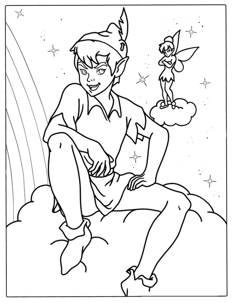 Trilli e Peter Pan sono raffigurati insieme.